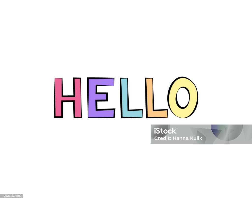 Hello Color Design Ilustración de Colorful Hello y más Vectores Libres de Derechos de ...
