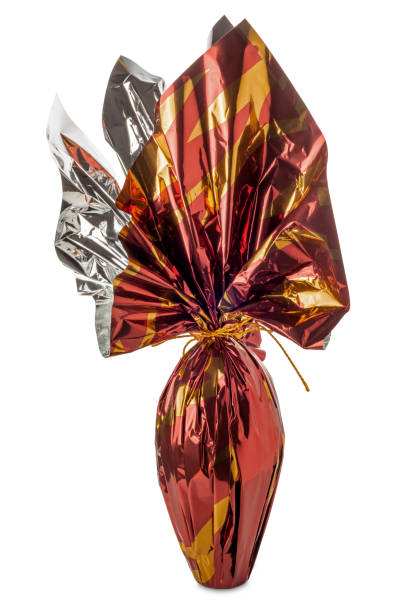 istock Easter egg wrapped in glittering brown paper 2033287055
