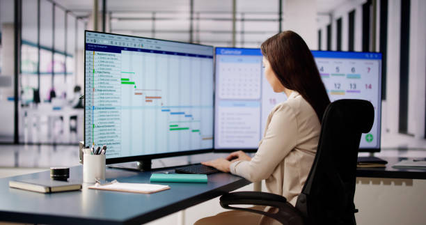 istock Woman Working On Calendar Agenda Schedule 2033298220