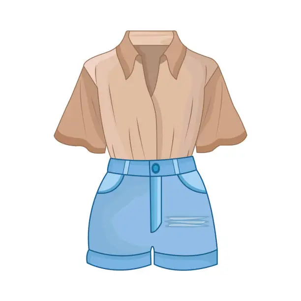 Vector illustration of women clothes