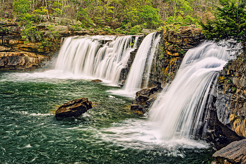 The Little River Falls in Little River Canyon National Preserve, Alabama