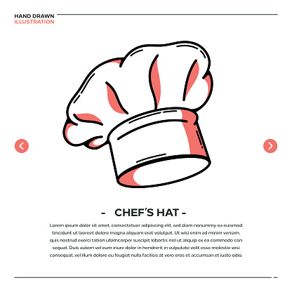 Chef's Hat Hand Drawn Icon Design