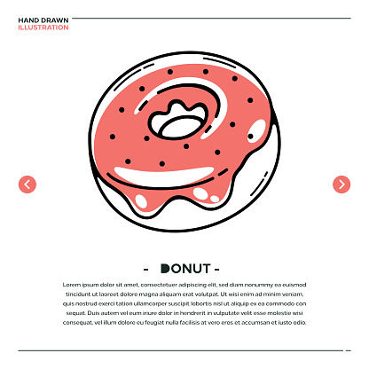 Donut Hand Drawn Icon Design