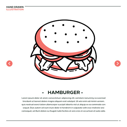 Hamburger Hand Drawn Icon Design