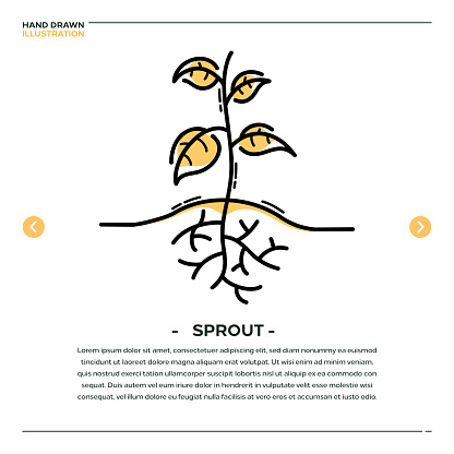 Sprout Hand Drawn Icon Design