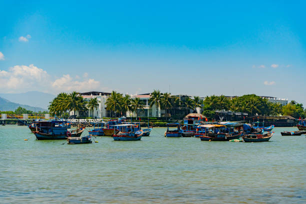 istock Fishing boats on the river. 2033390171