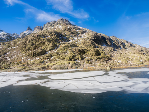 Winter mountaineering in the Sierra de Gredos, Spain