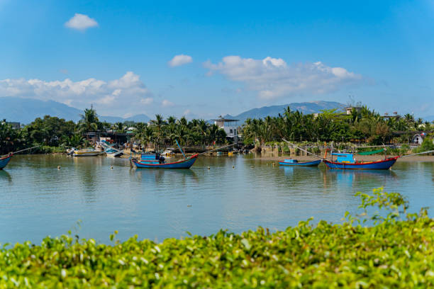 The Kai River in Nha Trang in Vietnam. The urban landscape.