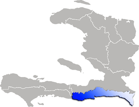 SUD EST province of HAITI 3d isometric map