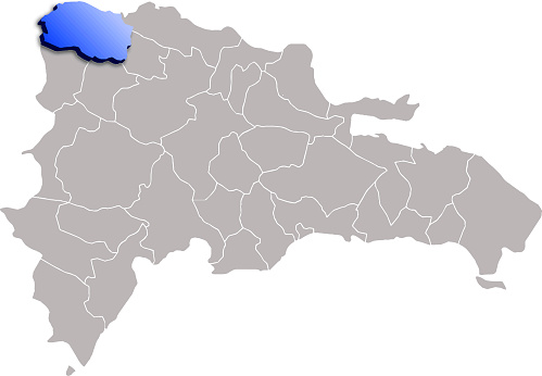 MONTE CRISTI DEPARTMENT MAP STATE OF Dominican Republic 3D ISOMETRIC MAP