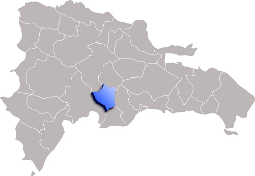 SAN JOSE DE OCOA DEPARTMENT MAP STATE OF Dominican Republic 3D ISOMETRIC MAP
