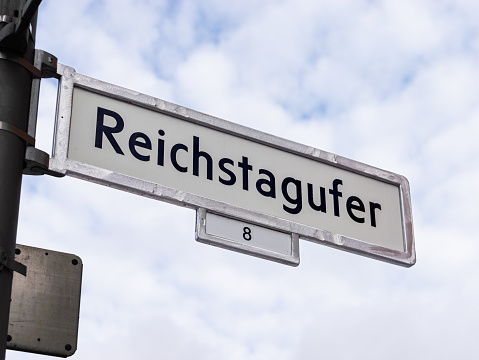 Reichstagufer Street Sign in Berlin