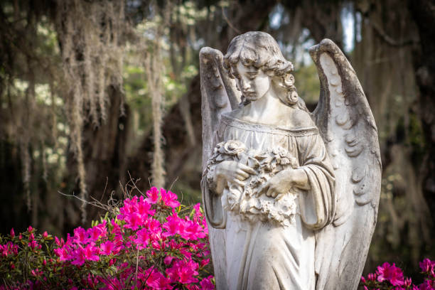 Statue is in Bonaventure Cemetery in Savannah GA and is listed on the National Register of Historic Places in the United States of America. Its reference number is 01000035
