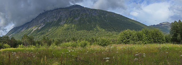 Landscape in Innerdalen valley, Norway, Europe