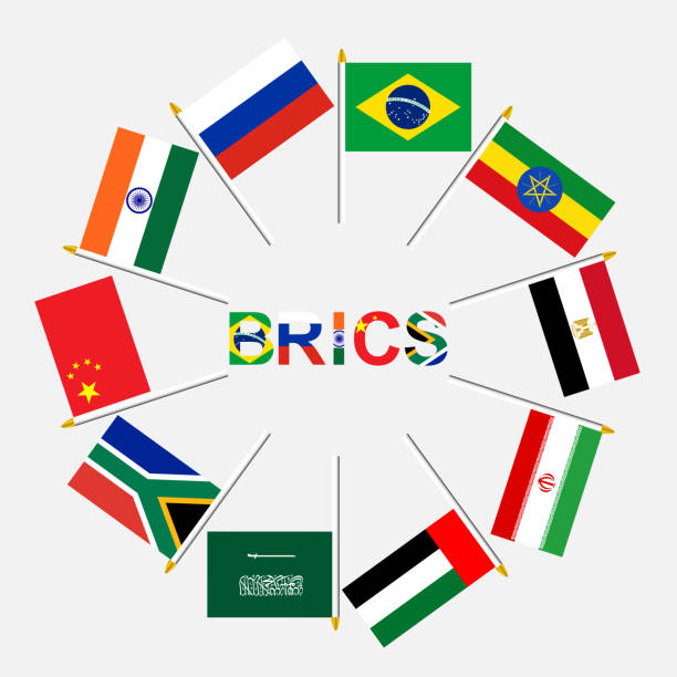 istock brics alphabet and flag country isolated on gray background for icon logo web. vector illustration. 2033669078