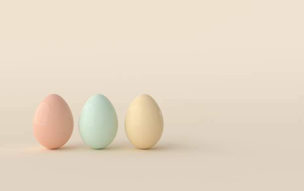 istock Pastel colored easter eggs background. 3d render. Happy Easter eggs big hunt or sale banner 2033774154