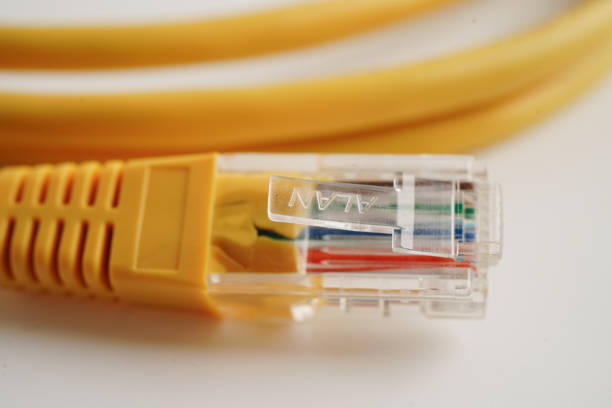 istock Ethernet cable for connect to wireless router link to internet service provider network. 2033831685