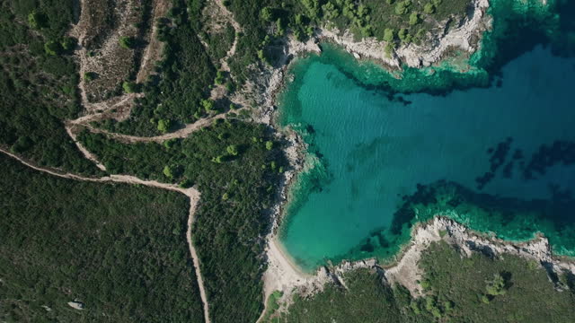 Aerial exploration of a lush island