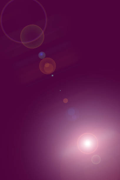 Blurred burgundy background with lens flare effect. Vertical, gradient, copy space