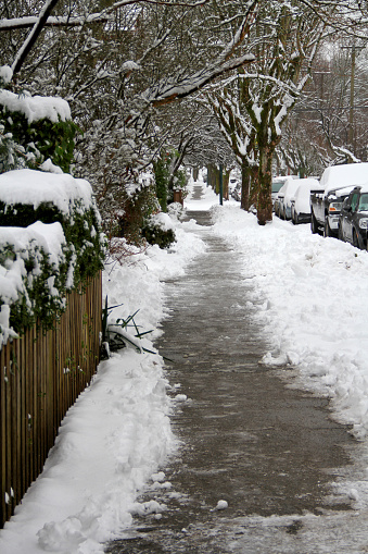 A heavy snowfall in a Vancouver winter
