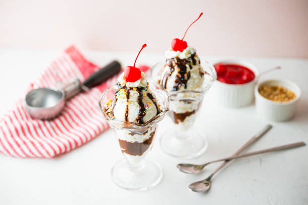 istock ice cream sundae with cherries and nuts 2033983505