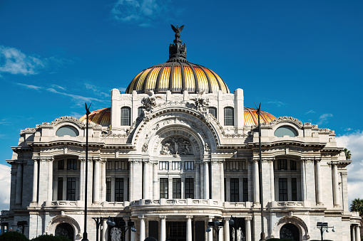 Palacio de Bellas Artes cultural center in downtown Mexico City, Mexico.