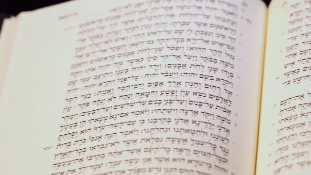 Torah Jewish Bible in Hebrew religious text book open page 2