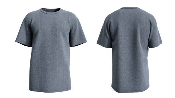 istock Grey T-shirt isolated on white background. 3D Rendering illustration 2034114849