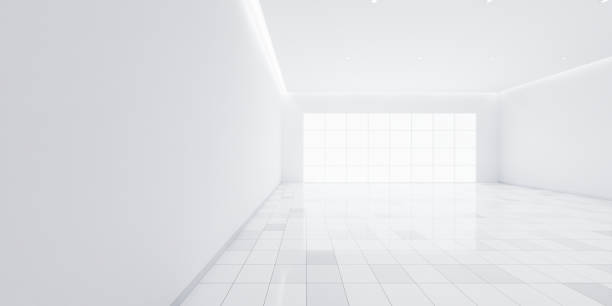 istock 3d rendering of empty room and tile floor for background. 2034134341