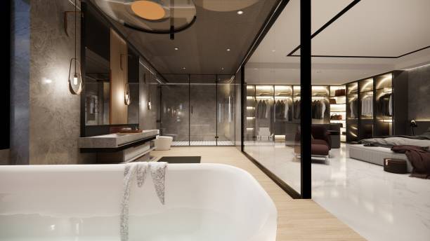 istock Luxurious modernity of this interior duplex house, depicted in stunning 3D rendering 2034145638