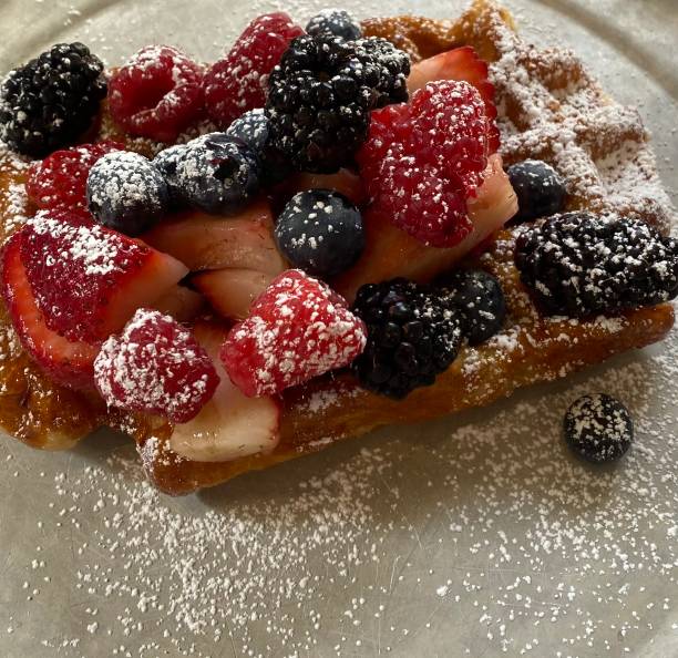 istock Belgian Waffle Topped with Fruit 2034169452