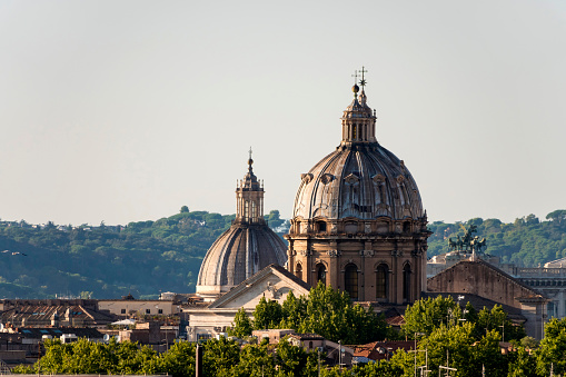 Architectural domes in Rome, Italy