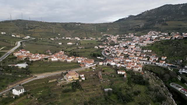 Aerial Panorama of Valdigem Village, Lamego, Portugal