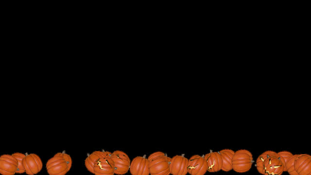 3d rendering animation of pumpkin fruit with halloween concept