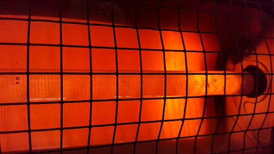 Close up view of a heater made of infrared flament