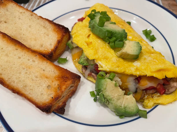 istock Omelette with Toast and Avocado 2034370588