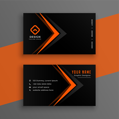 professional business card template for corporate identity vector