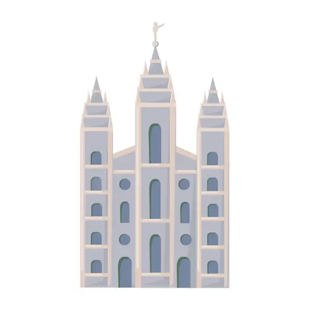 Vector illustration of Lds temple icon clipart avatar symbol isolated vector illustration