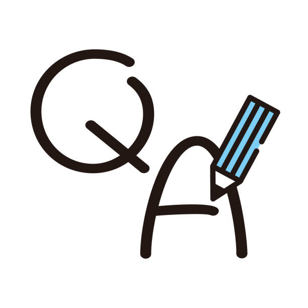 Q&A A simple and easy-to-use FAQ icon. 書く stock illustrations