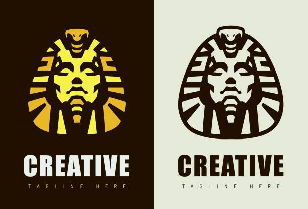 ilustrații de stoc cu faraon egiptean antic logo vector ilustrație de stoc - ancient civilization
