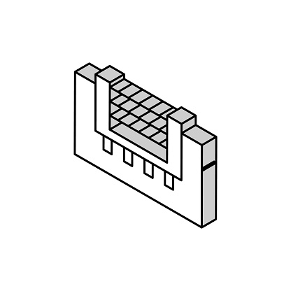 footing reinforcement isometric icon vector. footing reinforcement sign. isolated symbol illustration