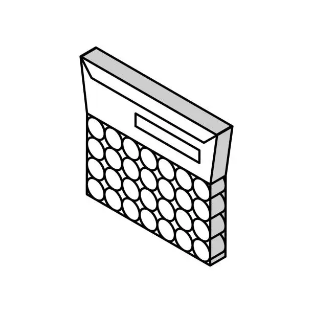 Vector illustration of bullet box isometric icon vector illustration