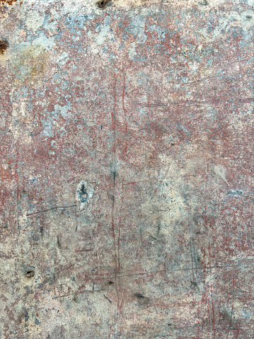Rusty metal texture with abstract grunge patterns, suitable for background or overlay.