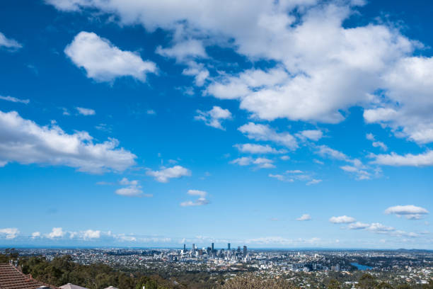 Panoramic view on Brisbane city from Mt-Coot-Tha Lookout, Australia
