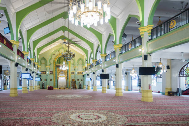 Interior of Sultan Mosque in Singapore