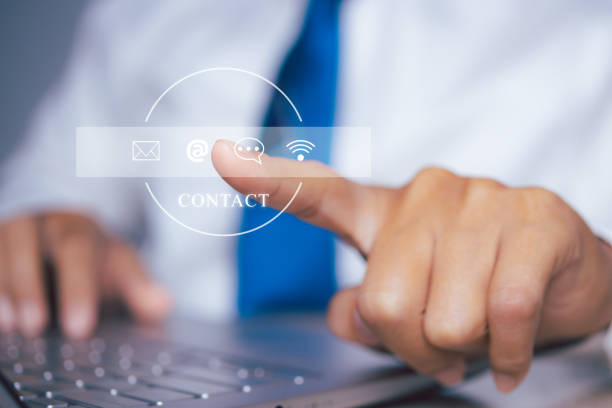 istock Contact us, Business support communication of internet service. 2034607956