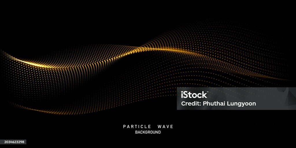 Light Particles Pattern Flowing Particles Form Waves A Gradient Light Pattern Modern Technology ...