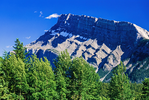 Mount rundle in Banff national park in the Canadian Rockies