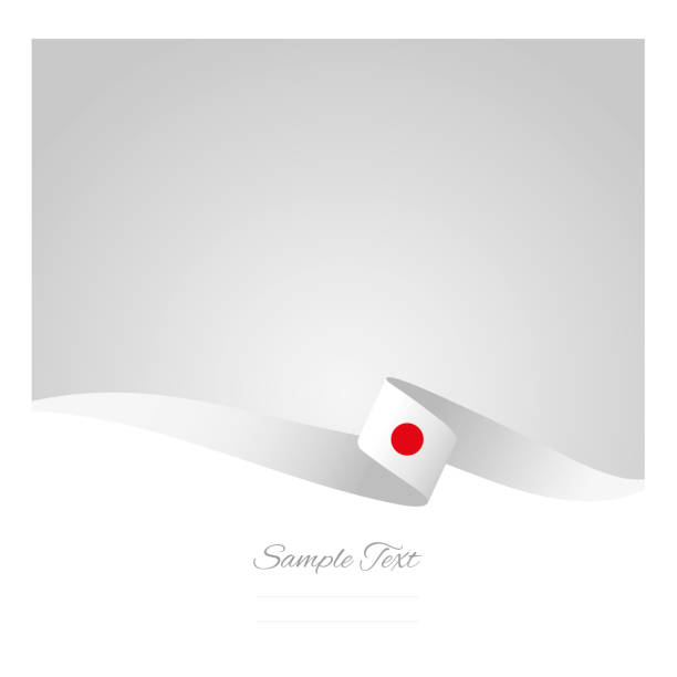 ilustraciones, imágenes clip art, dibujos animados e iconos de stock de fondo de color abstracto vector de cinta de bandera de japón - japanese flag flag japan illustration and painting