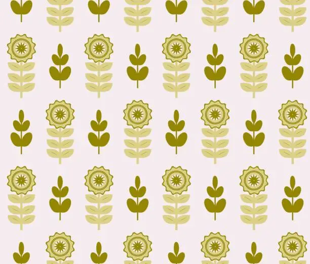 Vector illustration of flowers seamless pattern